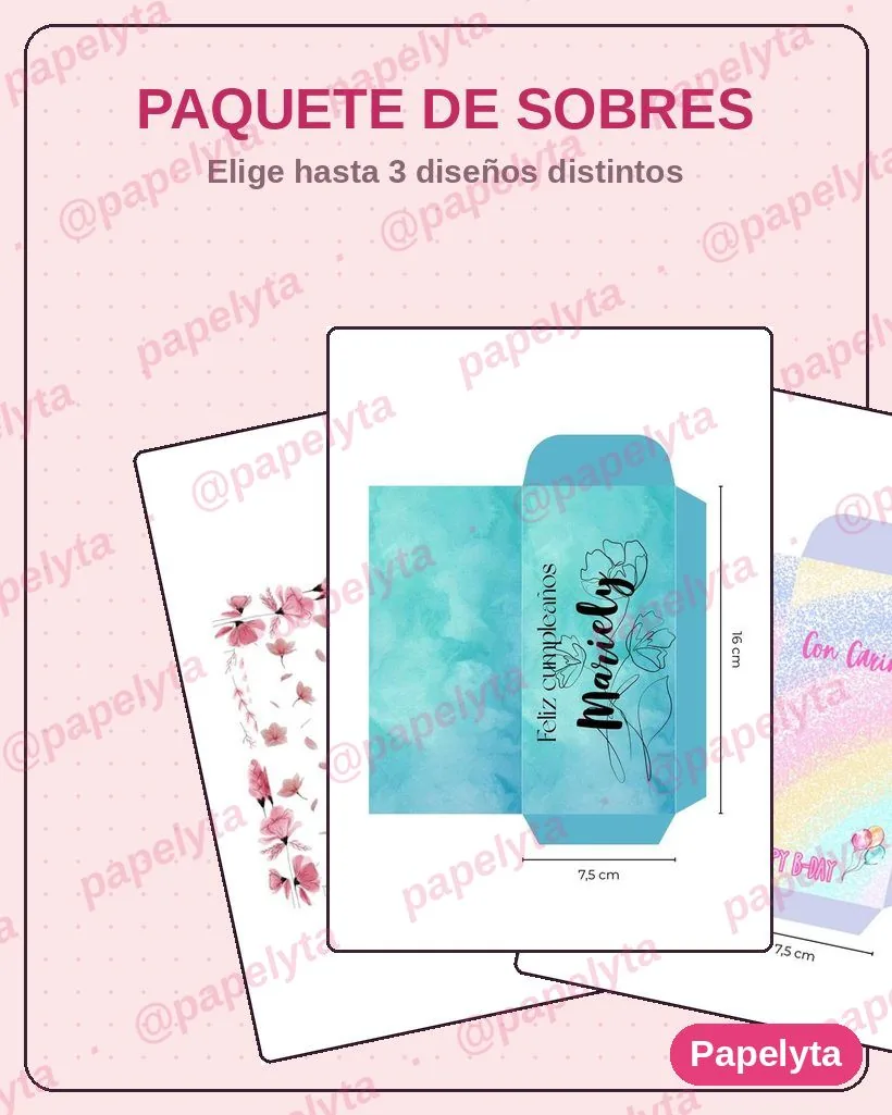 Paquete 5 sobres