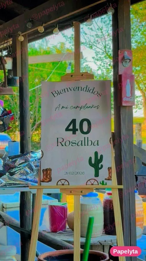 Letrero de bienvenida