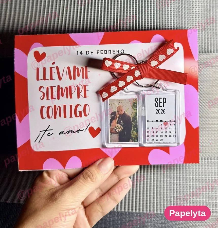 Tarjeta + llavero con foto